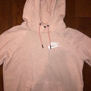 Women's Light Pink Hooded Nike Sweatshirt
